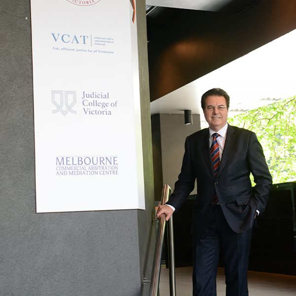 John Velos at the VCAT building in Melbourne